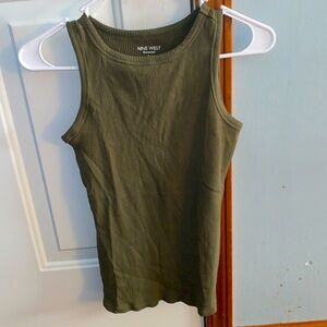 Set of 3 tank tops, green, blue, and black, size S womens